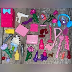 HUGE Bundle of Barbie Books Sunglasses Microphone Flowers Nail Polish Frames